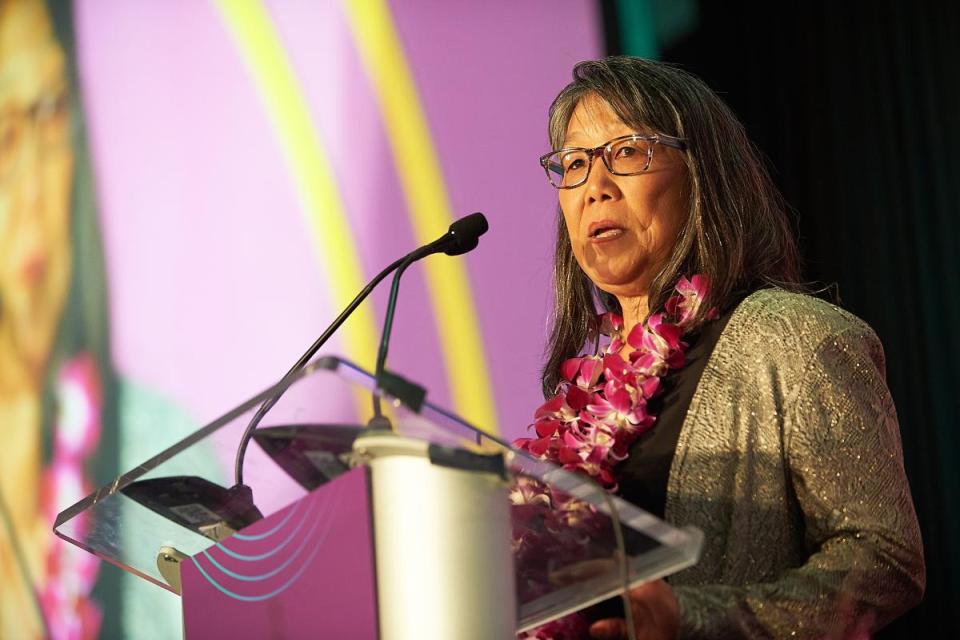 Judi Oyama podium acceptance speach